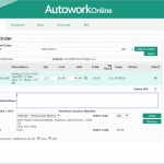 MAM Software Autowork Online Garage management software tyre ordering screen